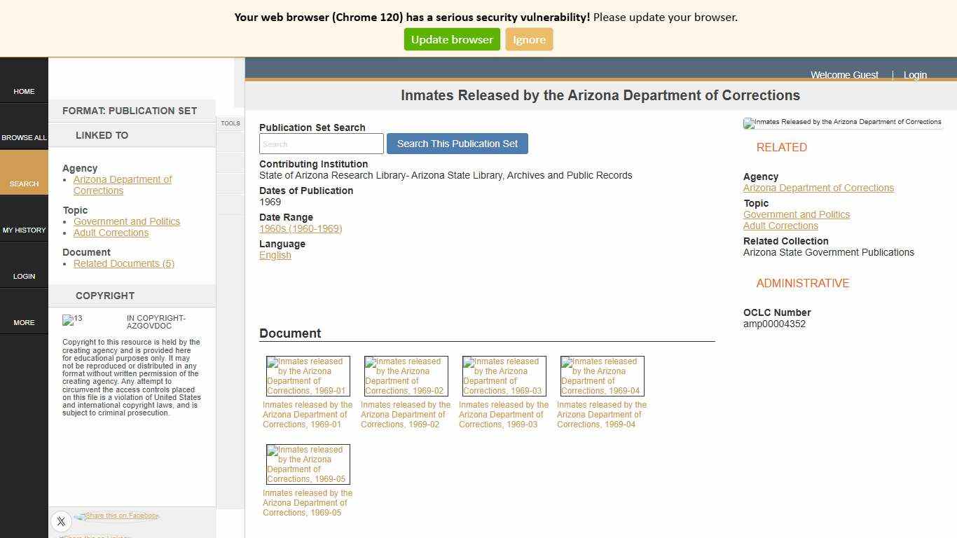 Inmates Released by the Arizona Department of Corrections Arizona Memory Project